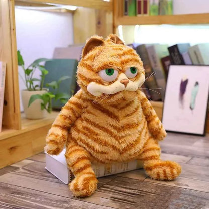 Fat Orange Plush Cat Stuffed Animals Toy Lifelike Yellow
