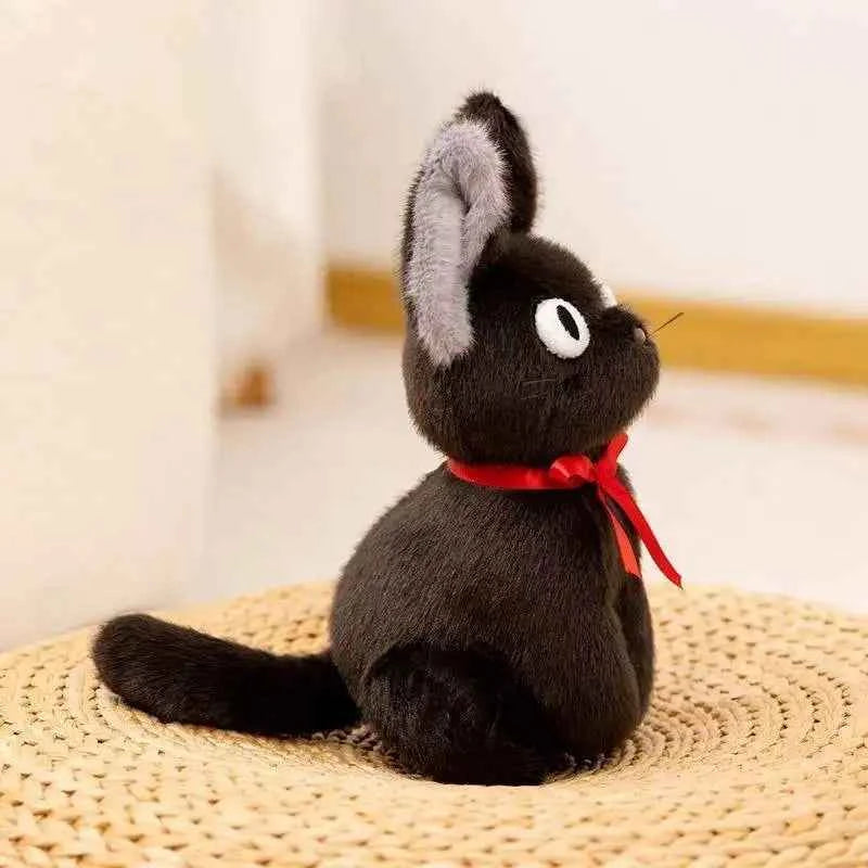 Kawaii Black Cat Witch Plush Doll – 25 cm