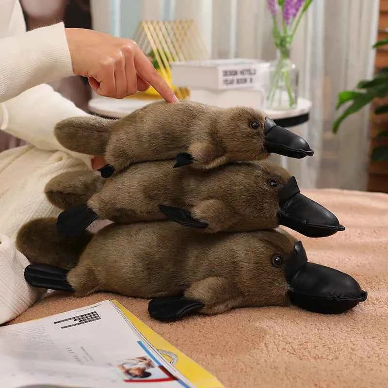 Kawaii Platypus Plush Doll - Soft Stuffed Australian Animal Cushion Toy and Gift in 2 Colors, 30-45cm