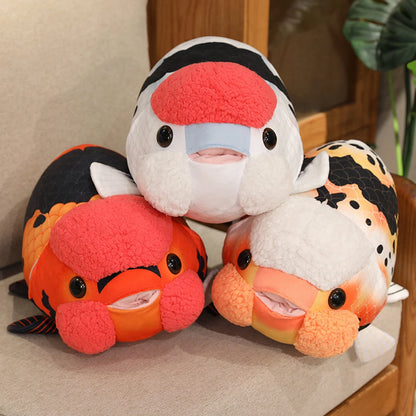 Ranchu Goldfish Plush Pillow – 18.9" (48cm) Fish Cushion Plushie
