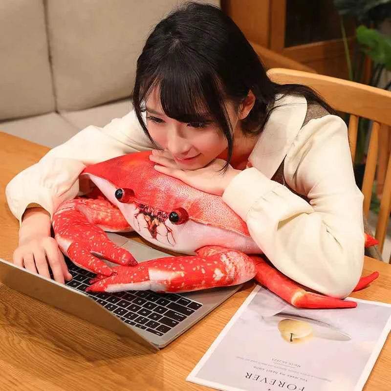 Kawaii Crab Plush Toy – Soft King Crab Pillow Cushion