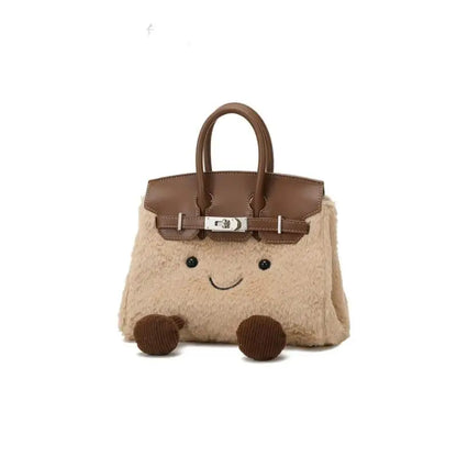 Cute Plush Doll Tote Bag – Large Capacity Kawaii Shoulder Bag A2