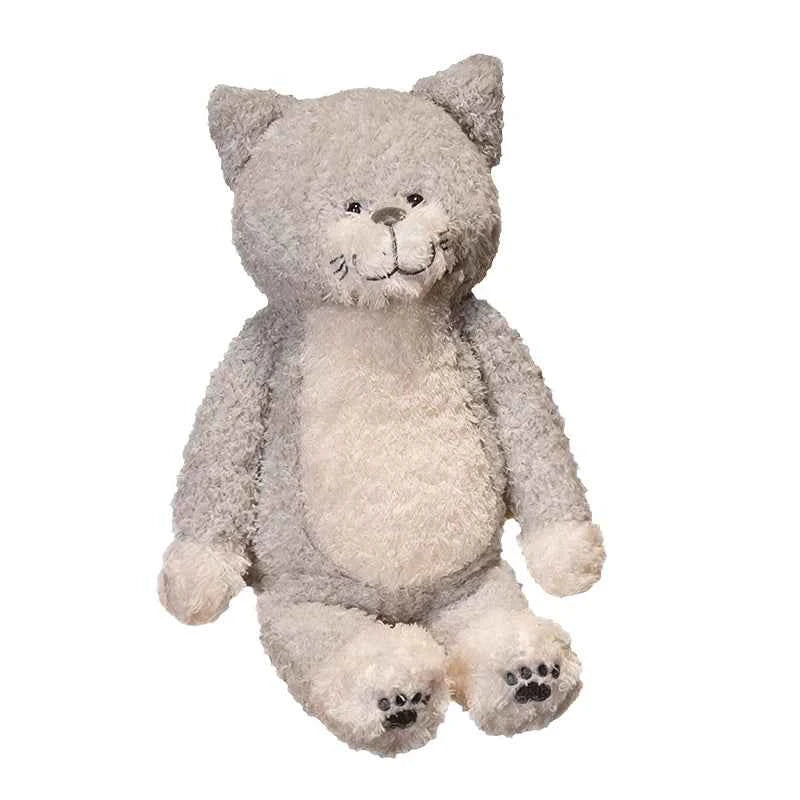 Japanese Sleeping Black Cat Plush Toy – Kawaii Kitten Hug Pillow