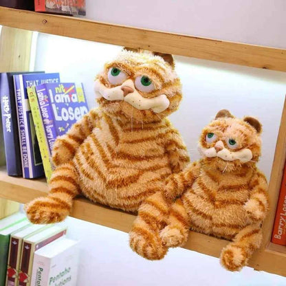 Fat Orange Plush Cat Stuffed Animals Toy Lifelike Yellow