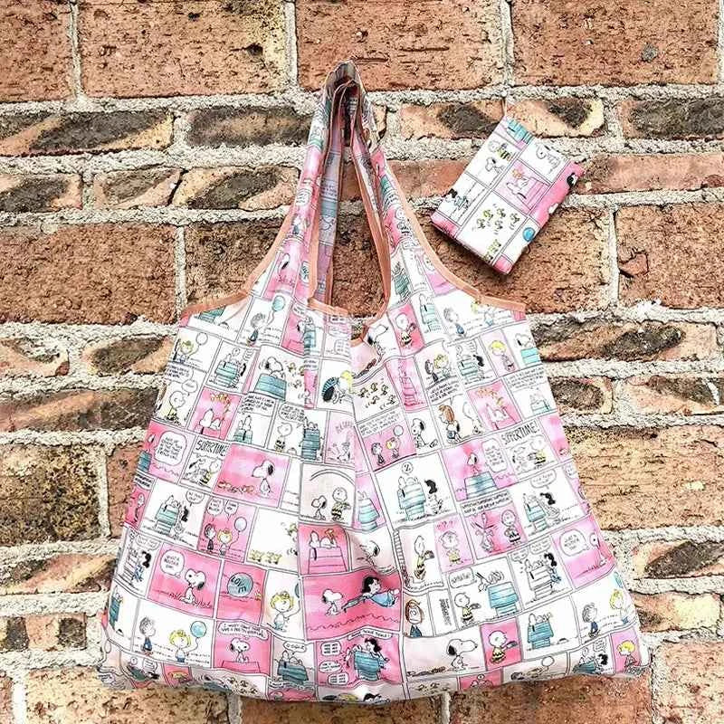 Snoopy Reusable Shopping Bag – Large Capacity Foldable Tote
