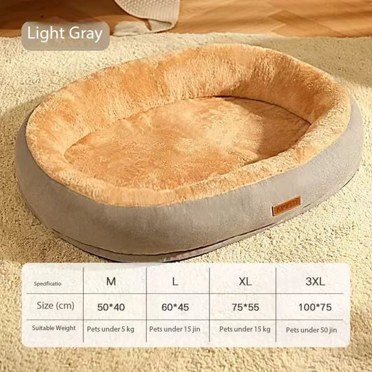 Winter Warm Small Dog Kennel Sleeping Puppy Cushion Cat Supplies Accessories Washable Calming Sofa Cat Dog Pet Bed French grey