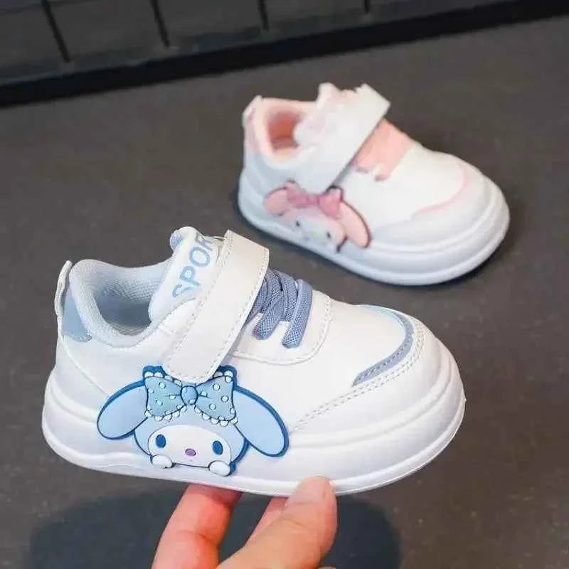 Girl White My Melody Cartoon Sneakers - Anti Slip Soft Bottom Child Sports Shoes