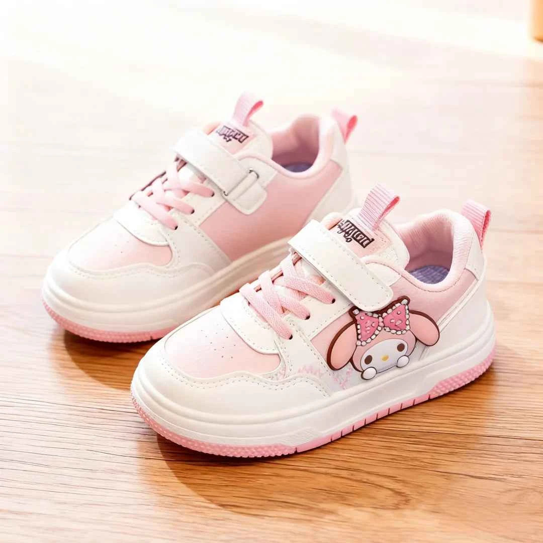 Kids'Casual Shoes Sneakers Cartoon PU Leather Spring Autumn Sports Shoes For Children Anti-slip Pink Pruple Shoes Size 22-36