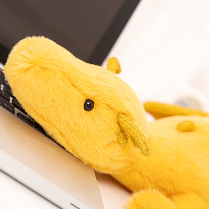50cm/75cm/100cm Giant Huggable Anime Wings Yellow Flying Dragon Plush Toys Soft Comfy Cute Dinosaur Doll Pretty Home Decor