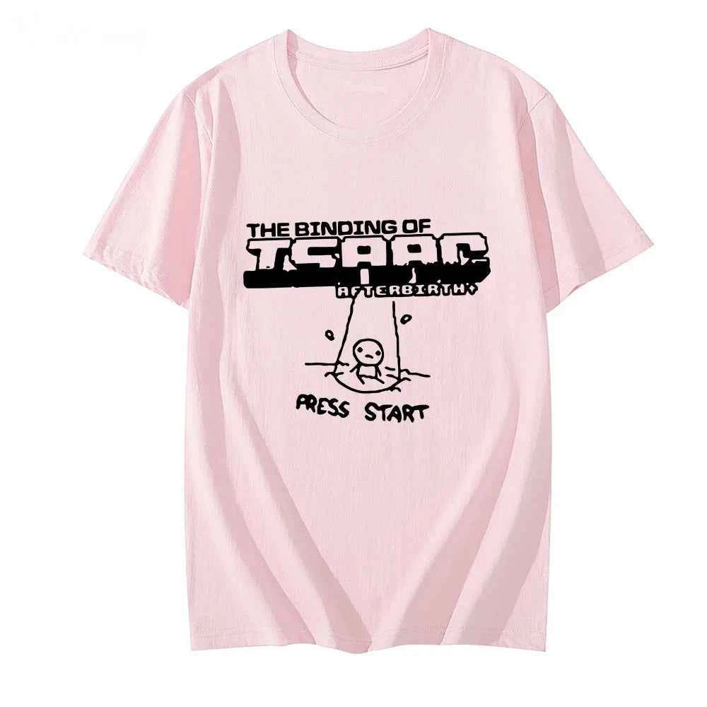 The Binding of Isaac Aesthetic Clothing Men Oversized Tshirt Hip Hop Cotton Harajuku Korean Fashion Tees Short Sleeve Tops Y2k