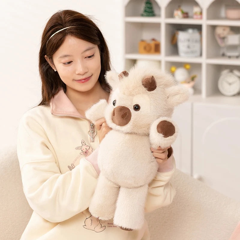 Highland Cattle Plush Toy – 17.7" (45cm) Soft Cow Plush Doll