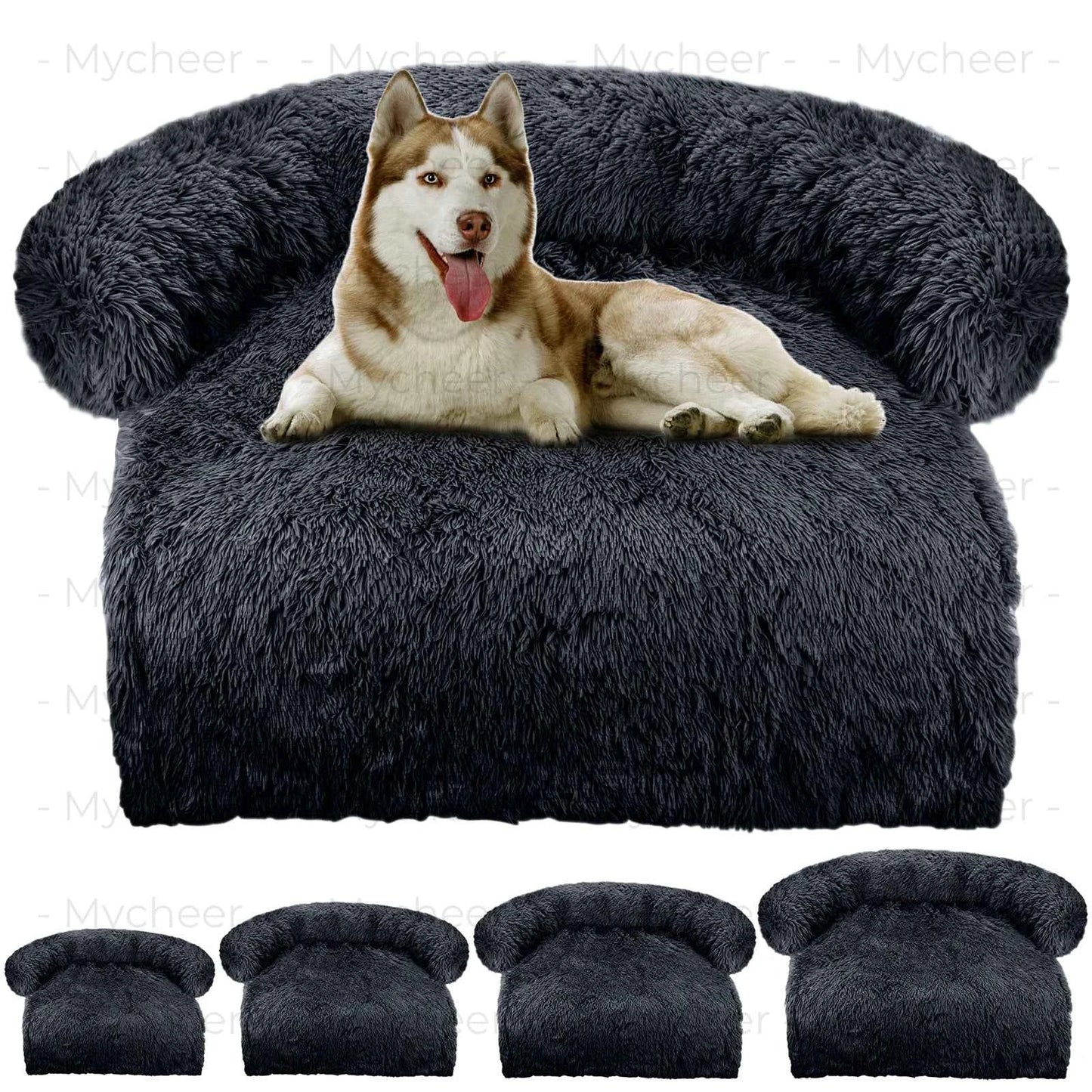 Washable blanket Sofa cover Large dog bed Sofa plush dog pet House sofa cushion plush warm kennel pet cat puppy cushion. Winter