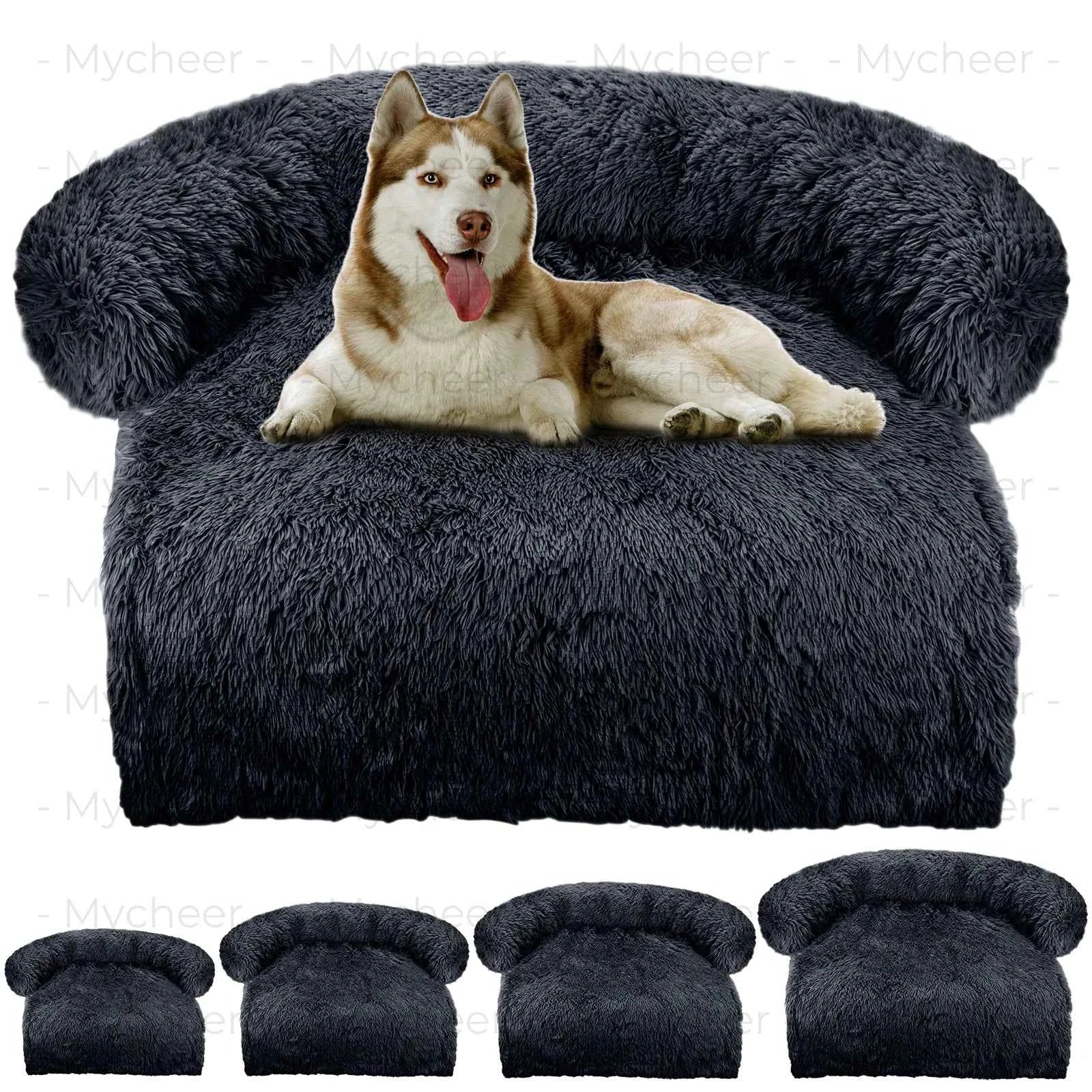 Washable blanket Sofa cover Large dog bed Sofa plush dog pet House sofa cushion plush warm kennel pet cat puppy cushion. Winter