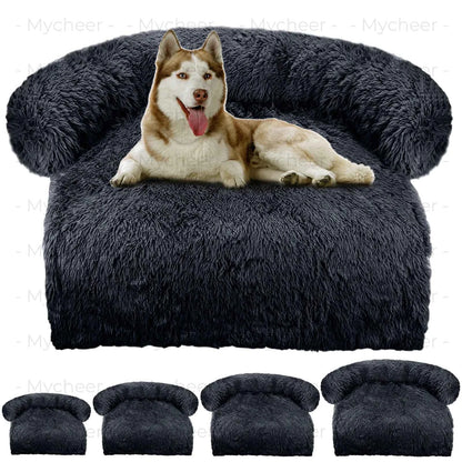 Washable blanket Sofa cover Large dog bed Sofa plush dog pet House sofa cushion plush warm kennel pet cat puppy cushion. Winter