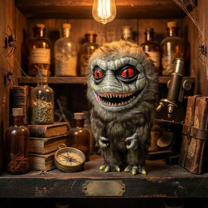 Critters Retro Horror Monster Plush Toy Horror Design With Glowing Red Eyes Ideal For Halloween Decor & Collector Gifts