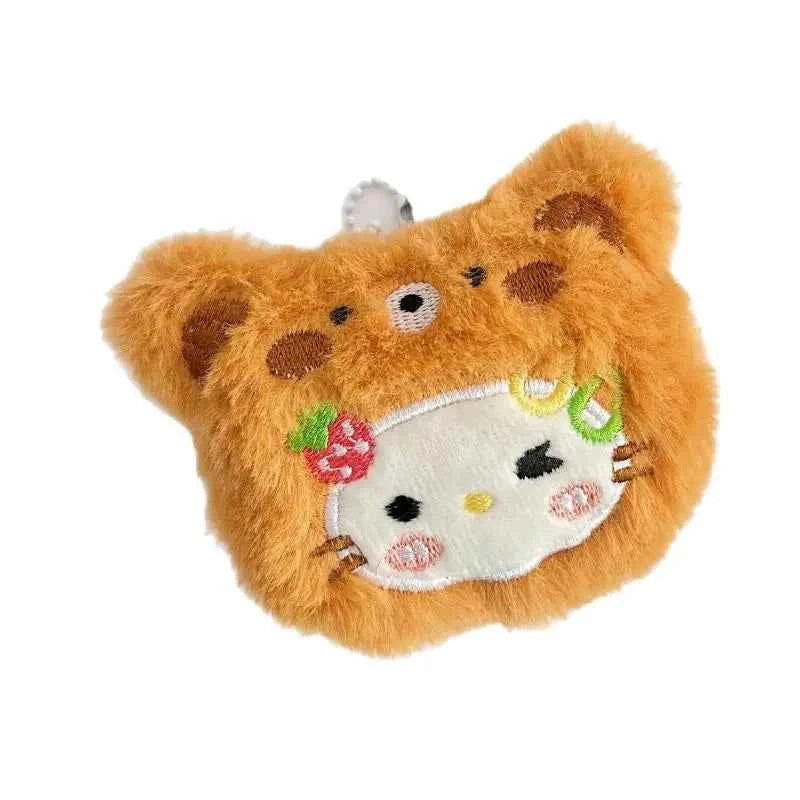 Creative Kawaii Anime Sanrio Hello Kitty Plush Keychain Cute Backpack Pendant Decoration Accessories Soft Stuffed Doll Toy Gifts