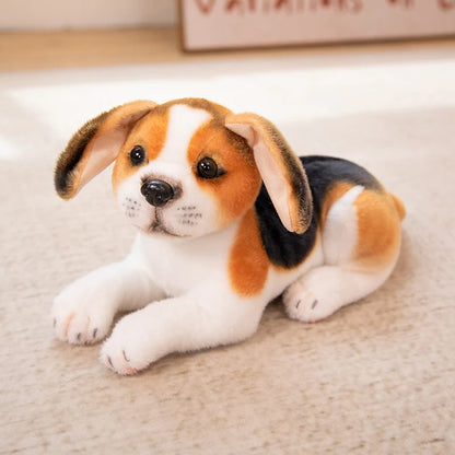 Realistic Dalmatian Plush Toy – Cute Spotted Dog Stuffed Animal Puppy Doll Brown C