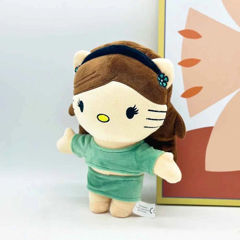Hello Kitty Ariana Grande Plush Doll (9.45 inches) - Cute Green Dress Figure Stuffed Toy