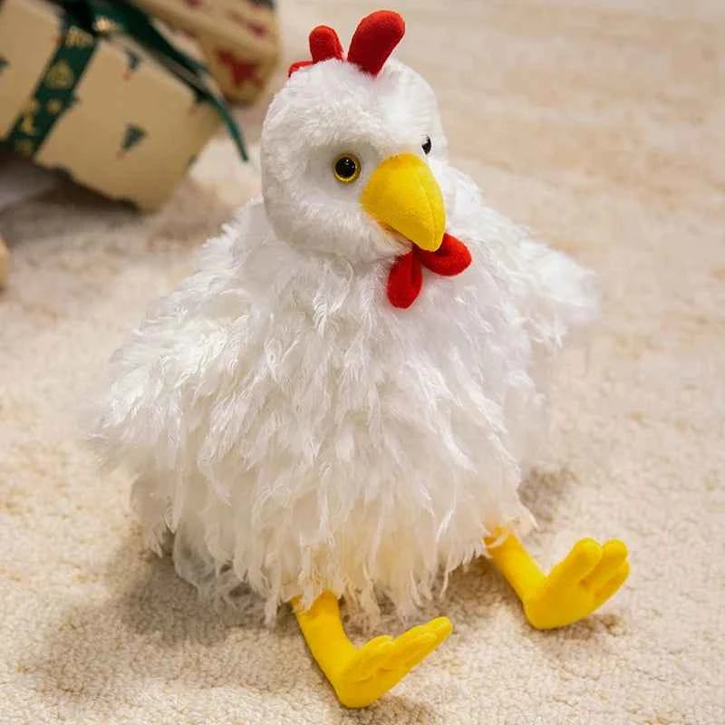 Fluffy Chicken Plush Toys Cute Farmyard Animal White Wet chick white 30cm (11.8")