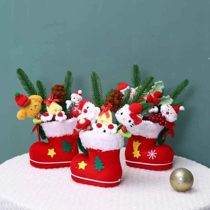 Sanrio Plush Bouquet (9.8 in) - My Melody/Kuromi/Cinnamoroll/KT Cat Christmas Gift