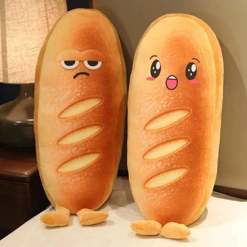 Cute Toast Bread Plush Pillow – Kawaii Soft Food Stuffed Cushion