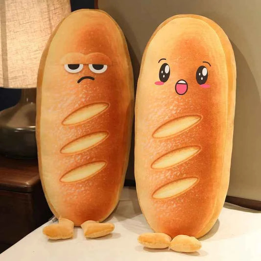 Cute Toast Bread Plush Pillow – Kawaii Soft Food Stuffed Cushion