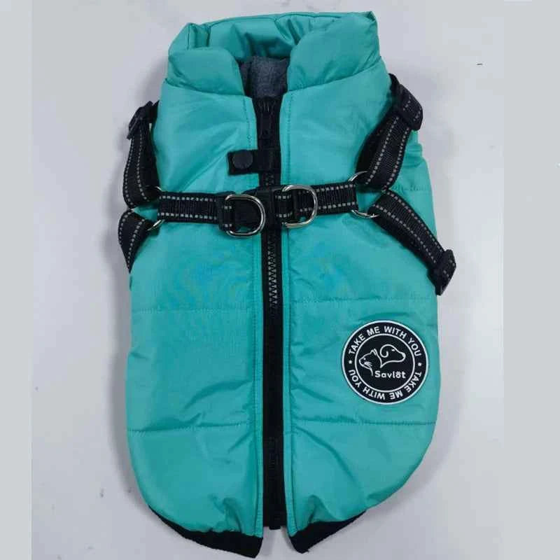 Waterproof Winter Dog Jacket & Fleece Vest with Built-in Harness - for Small to Large Dogs
