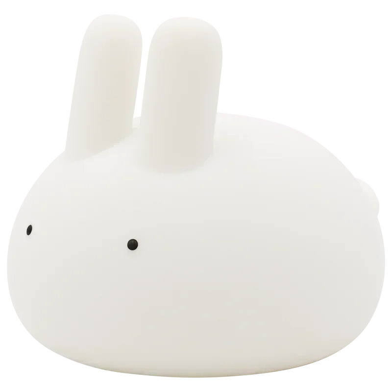 Kawaii Soft Silicone Bunny Night Light (4.6 in) - Rechargeable Timer Lamp