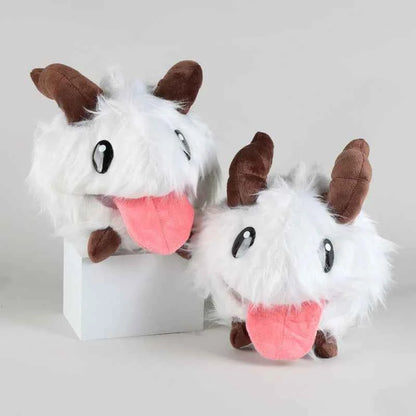 Kawaii Fluffy White Puff Creature Plush Doll - Soft Stuffed Snow Puff Fantasy Animal Toy and Gift, 25cm
