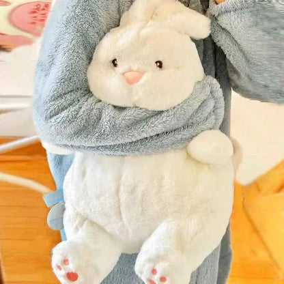 Big Lazy Rabbit Plush Dolls Soft Cute White Bunny Animal Toy Baby Sleep Pillows Kawaii Cushion Decor for Kids Girl Birthday Gift