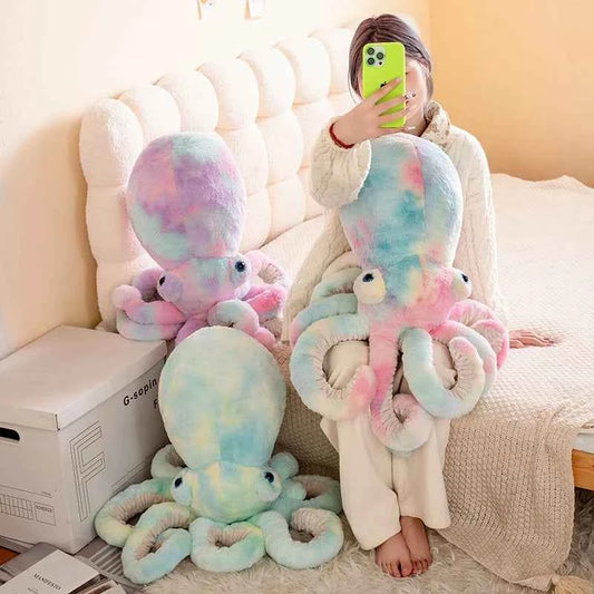 Kawaii Cartoon Octopus Plush Toy - Soft Stuffed Sea Creature Companion and Gift in 3 Colors, 30cm and 45cm
