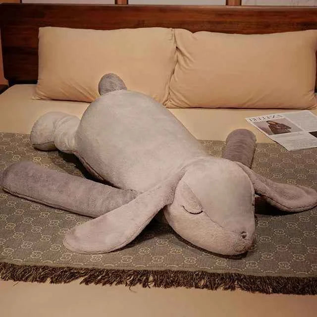 Giant Huggable Long Ears Bunny Plush Toy (35.4/47.2 in) - Soft Rabbit Stuffed Pillow Gift