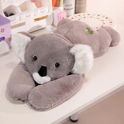 Long Arm Weighted Plush Animal Pillow – Soft Fluffy Stuffed Cushion