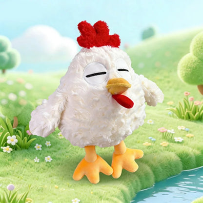 15cm Silly Chicken Plush Toys Cute Farmyard Animal White