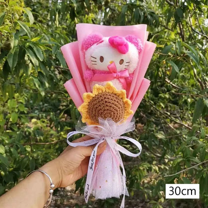 Kawaii Hello Kitty Plush Bouquet with 20 Roses - Wedding/Valentine's Day Gift