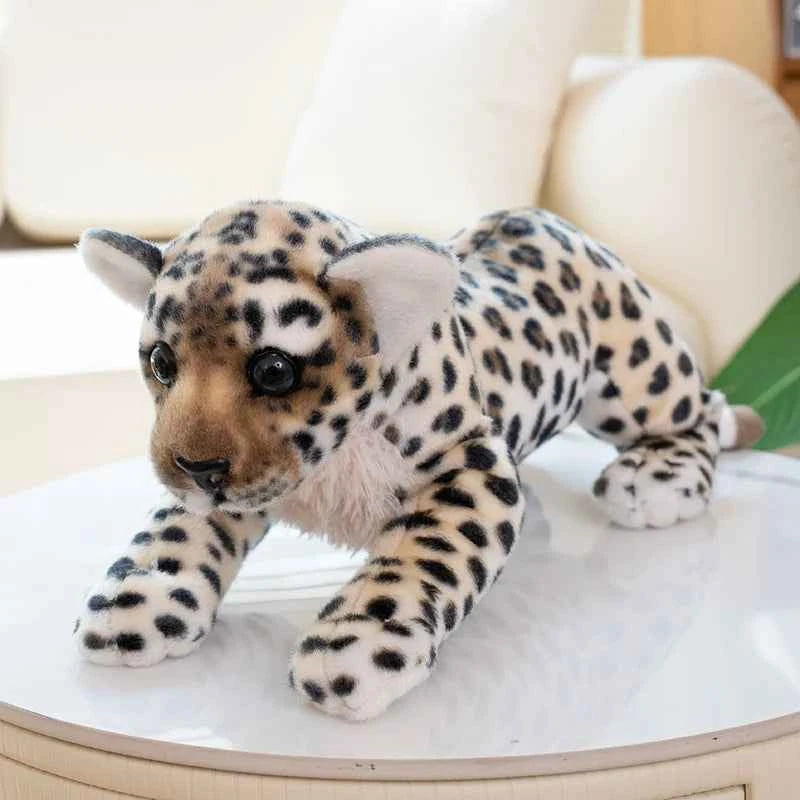 39cm-49cm Realistic Wild Animal Series Plush Toys Cute Fluffy Stuffed Tiger Lion Leopard Doll Cushion Funny Birthday Gift