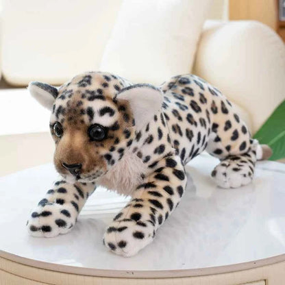 39cm-49cm Realistic Wild Animal Series Plush Toys Cute Fluffy Stuffed Tiger Lion Leopard Doll Cushion Funny Birthday Gift