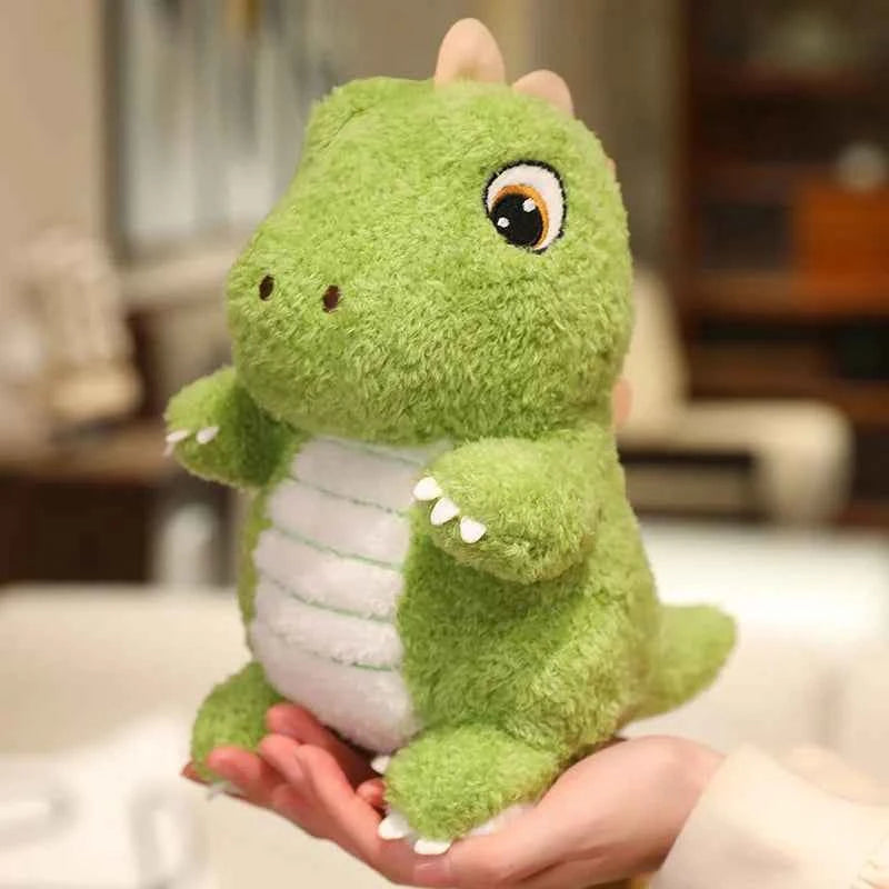 25/35/45CM Cute Green Dinosaurs Plush Toy Soft Stuffed Animal Doll Soothing Accompanying For Bedroom Christmas Gifts