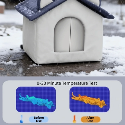 Warm Outdoor Cat House Windproof Waterproof Insulated Pet Shelter Moisture-Proof Base Enclosed Design Stray Cat Shelter Backyard