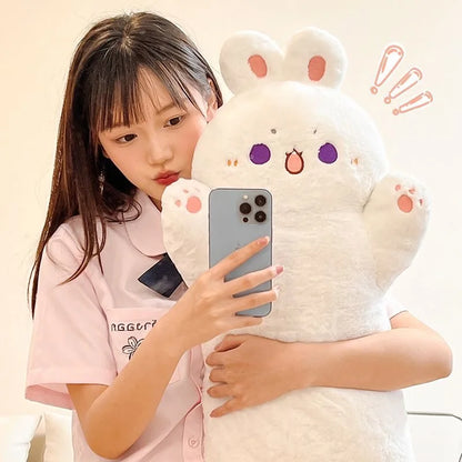 Kawaii Animal Plush Pillow – Taiyaki Cat Rabbit and Bone Dog Cushion