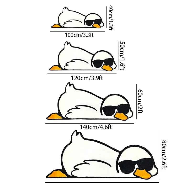 Cartoon Duck Rug Set Sunglasses Children's Room Non-Slip