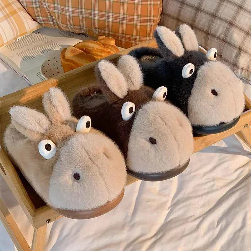 Cartoon cotton slippers women in autumn winter waterproof s