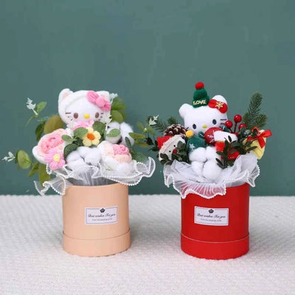 Sanrio Plush Bouquet (11.8-13.8 in) - My Melody/Kuromi/Cinnamoroll Hug Bucket Gift