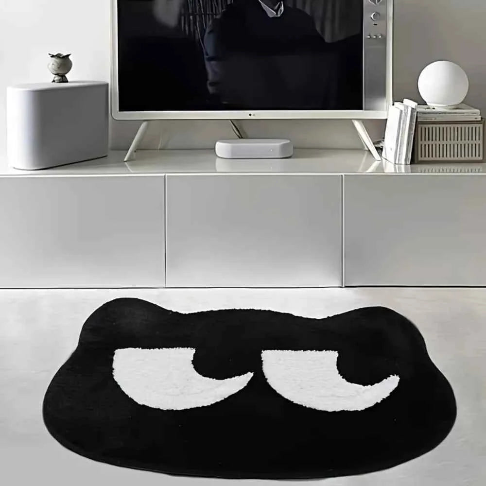 Minimalist Black Cat Carpet Soft Absorbent Non-Slip Doormat