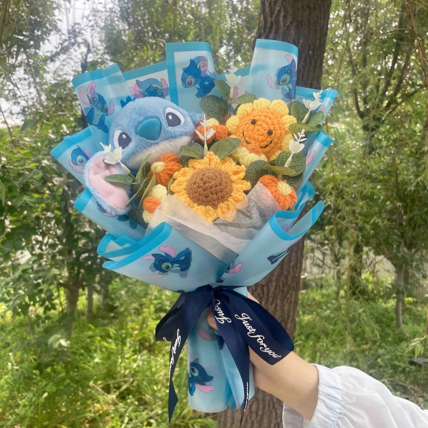 Super Soft Anime Stitch Plush Bouquet (11.0-13.8 in) - Stuffed Doll Gift