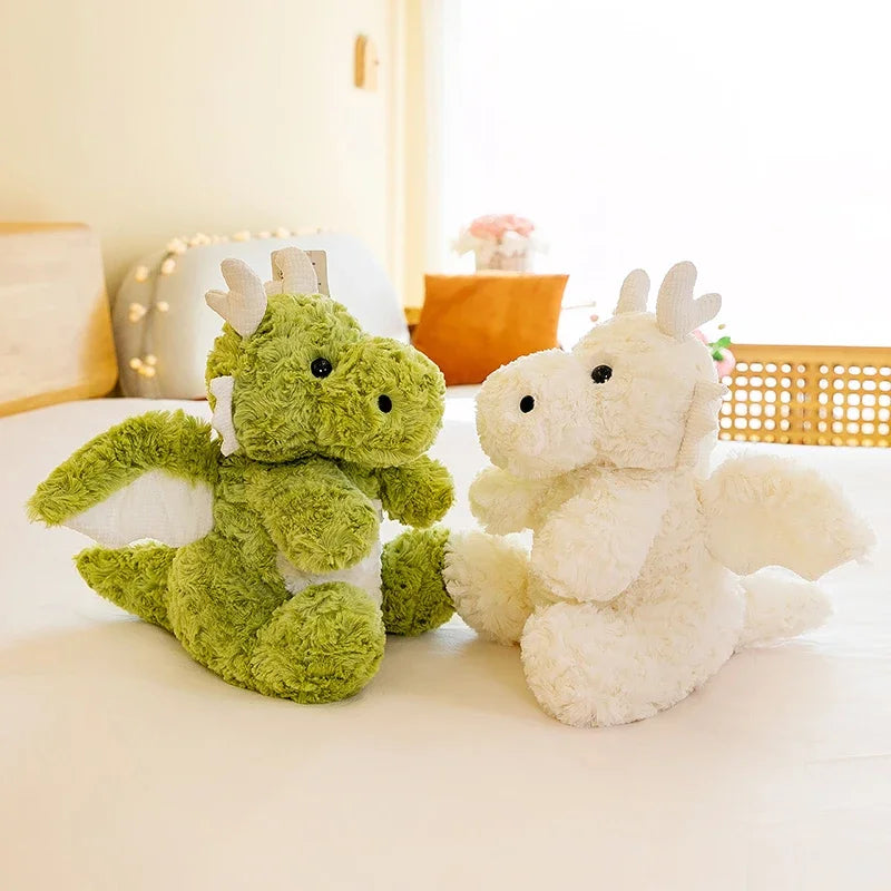 Green Little Flying Dragon Plush Toy – Soft Stuffed Dragon Pillow