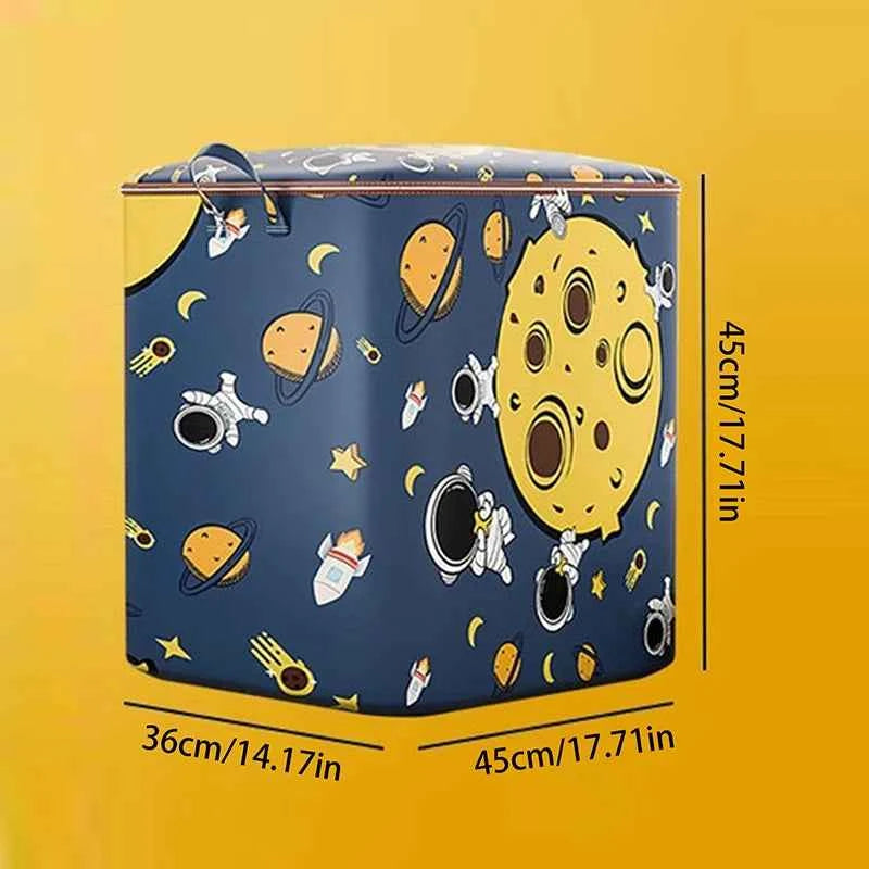 Clothes Storage Bins Cute Teddy Bear Quilt Storage Bag Box 100L