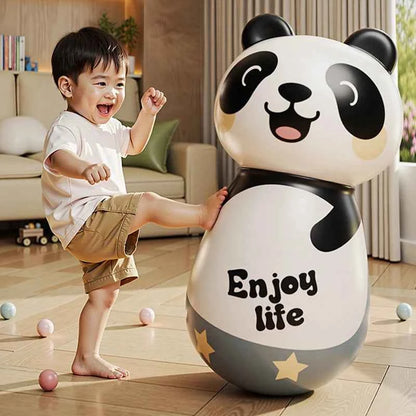 Kawaii Panda Inflatable Punching Bag Tumbler – Kids Boxing Wobbler Bop Bag Indoor Outdoor Toy (2 Sizes)