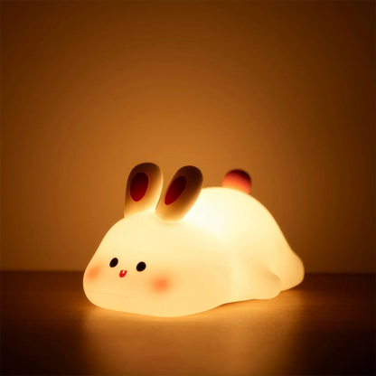 Kawaii Animal LED Night Light (3.9 in) - Dimmable Silicone Table Lamp Rechargeable