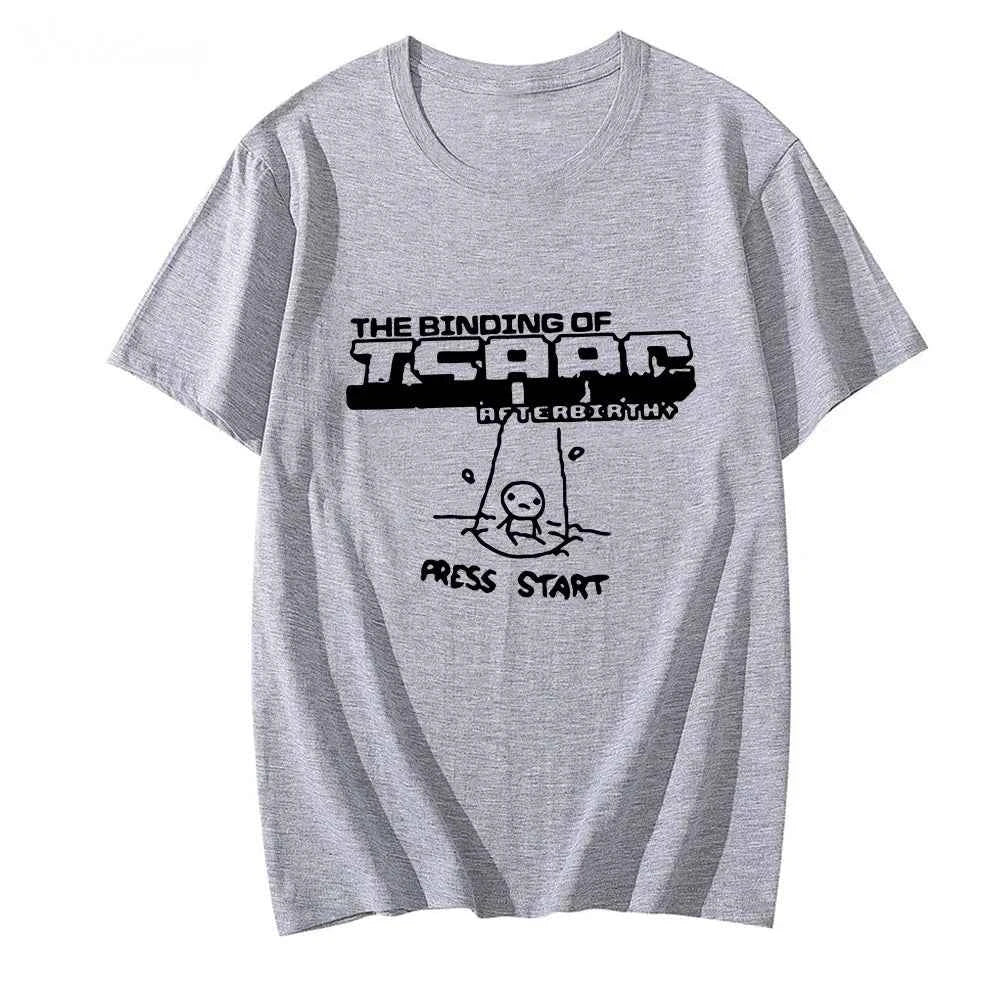 The Binding of Isaac Aesthetic Clothing Men Oversized Tshirt Hip Hop Cotton Harajuku Korean Fashion Tees Short Sleeve Tops Y2k